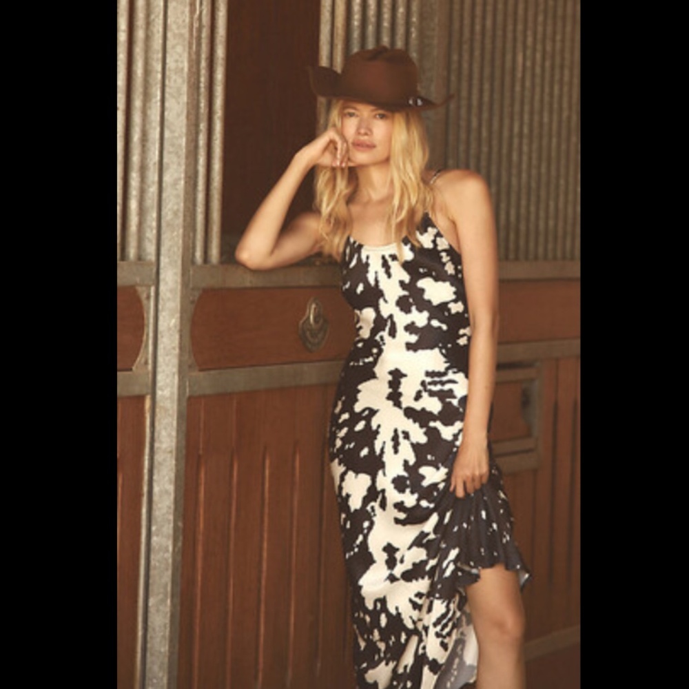 Anthropologie Conditions Apply Elva Slip Midi Dress